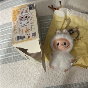 “H” Pin For Love Series (A-M) white Labubu.New.Box opened to verify.